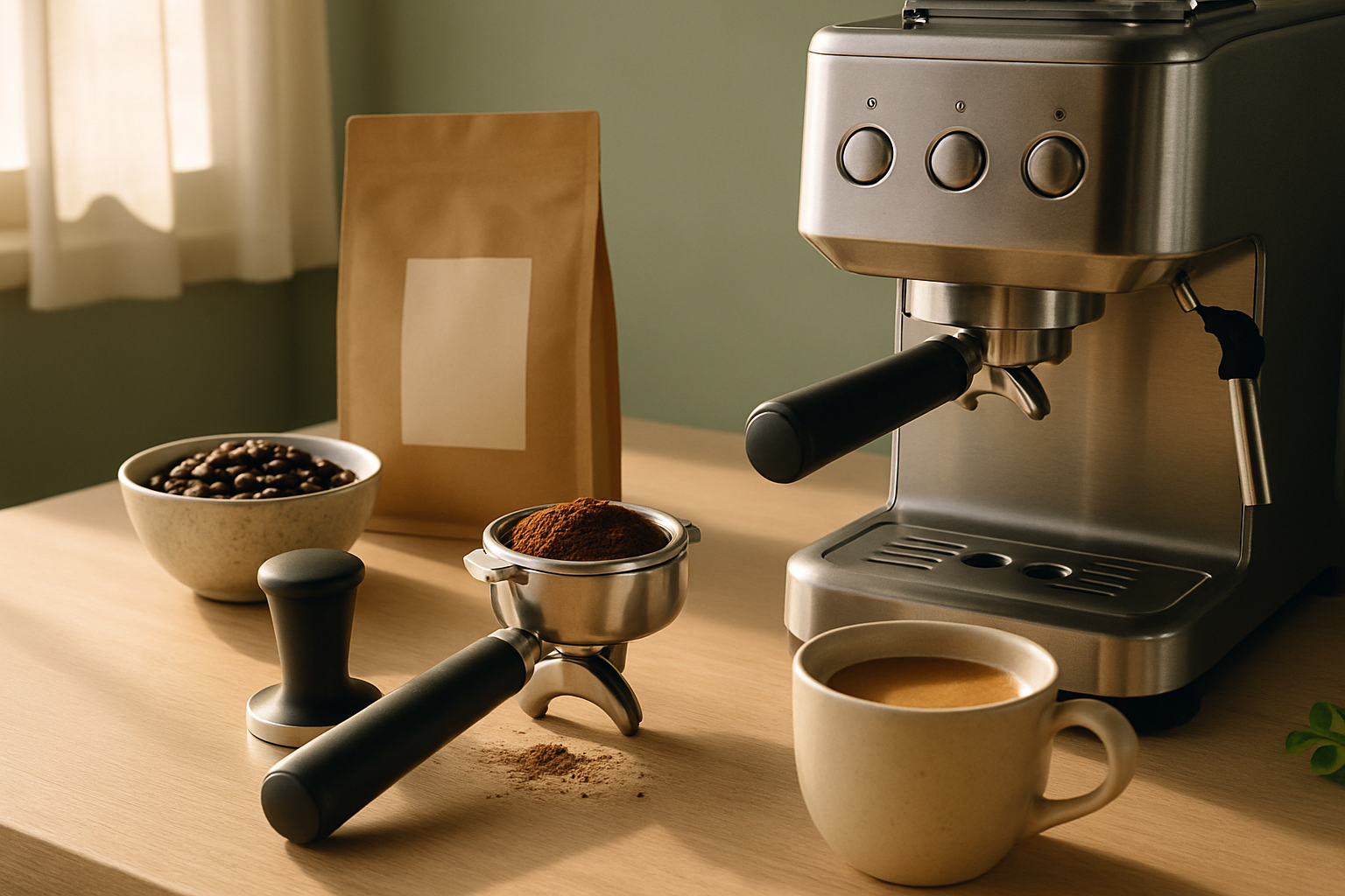 Coffee guide hero image: espresso grind and dose basics