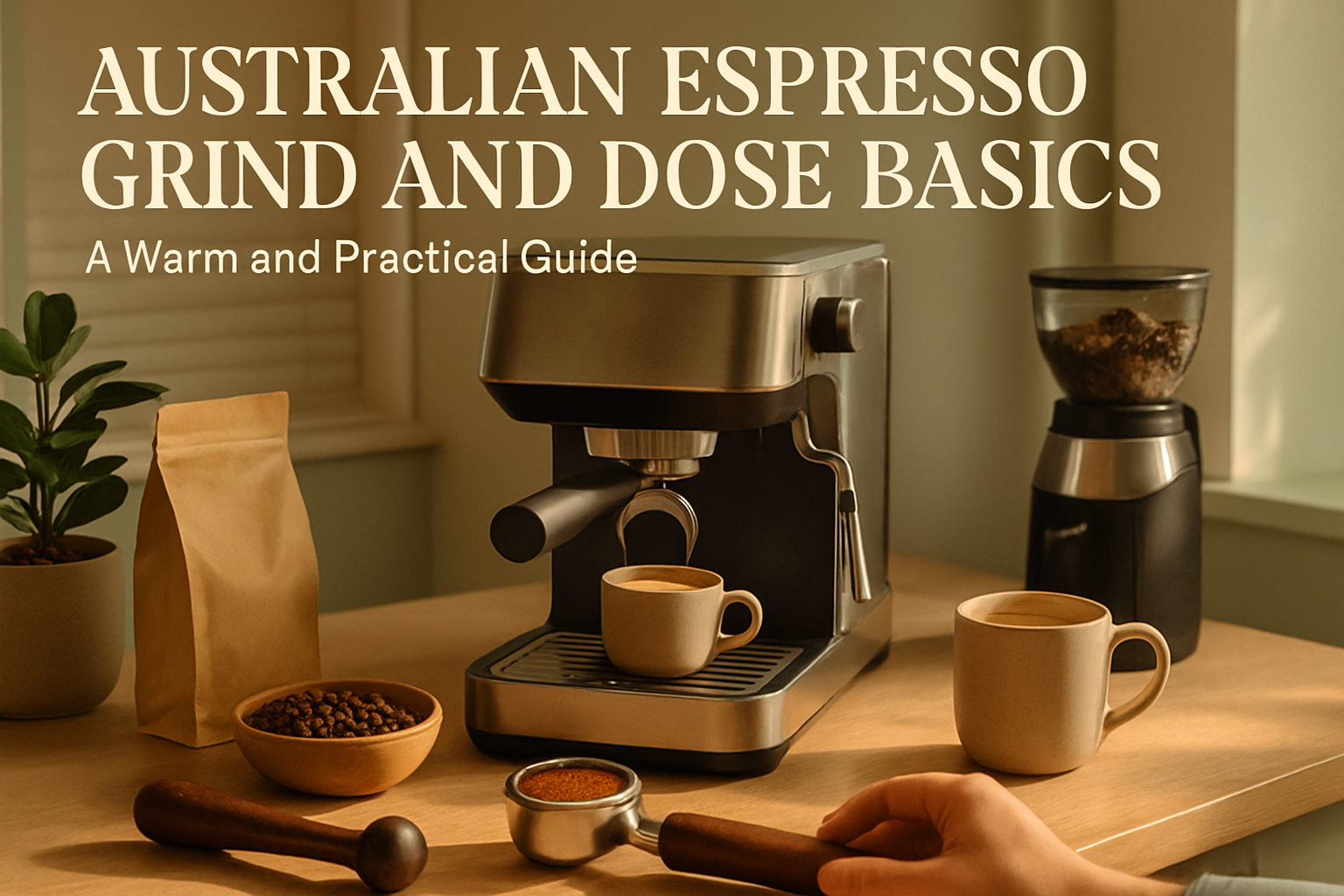 Coffee guide hero image: espresso grind and dose basics