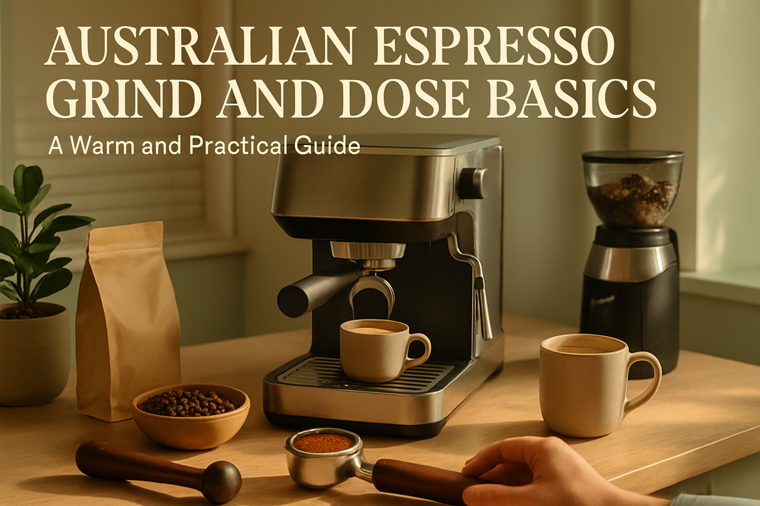 Coffee guide hero image: espresso grind and dose basics