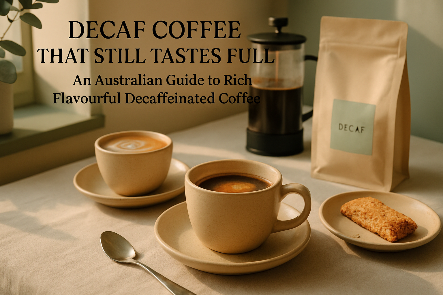 Coffee guide hero image: decaf coffee that still tastes full